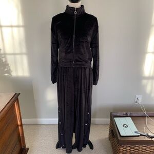 Victoria’s Secret Black Velvet High Neck Track Pants